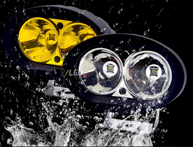 Motorcycle LED Spotlight Electric Car Headlight Battery Powered