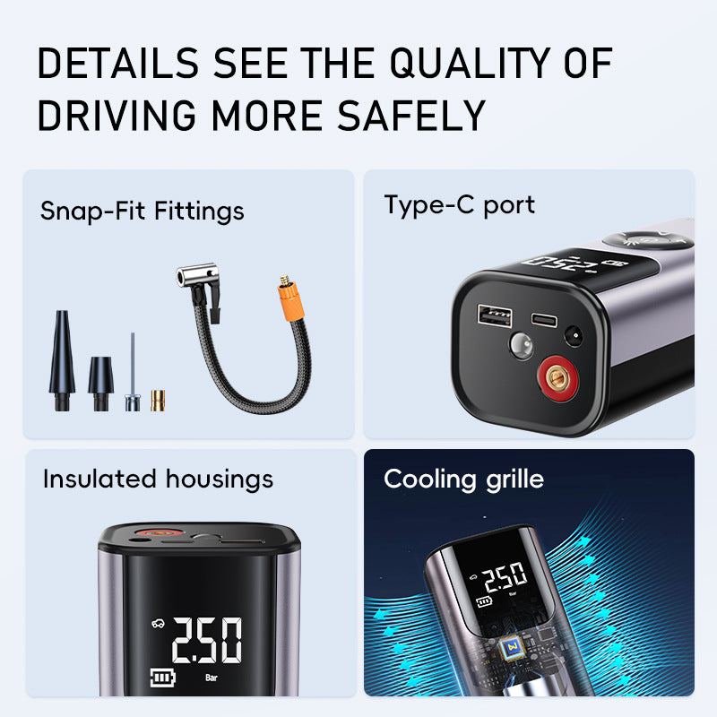 Car Portable Wireless Tire Inflator Air Pump