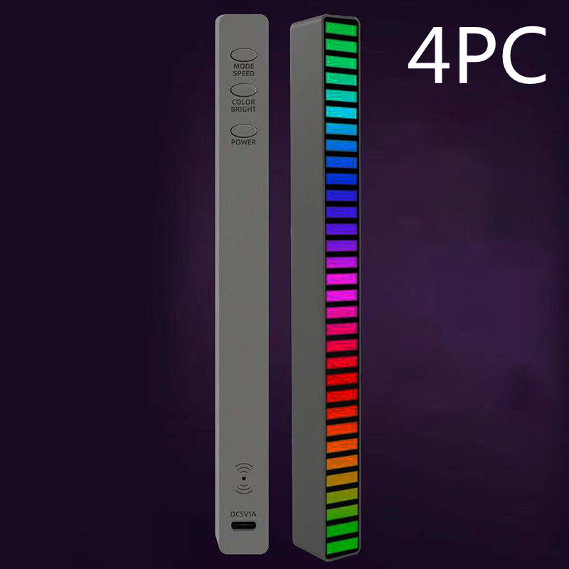 RGB Voice Activated Music Rhythm Light 32 LED Car Ambient Lamp