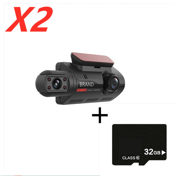 Hidden Dash Cam 3-Inch IPS Screen Front HD Rear Night Vision Recording