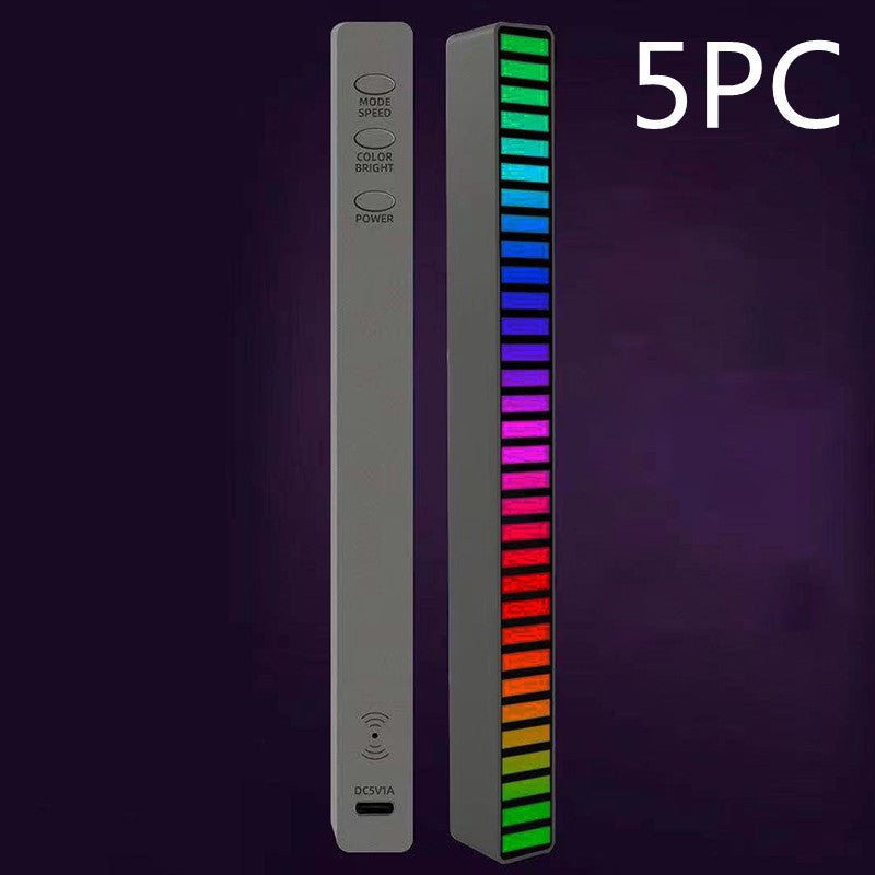 RGB Voice Activated Music Rhythm Light 32 LED Car Ambient Lamp