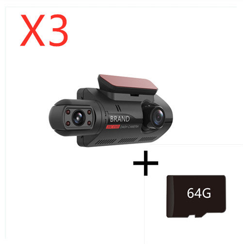 Hidden Dash Cam 3-Inch IPS Screen Front HD Rear Night Vision Recording