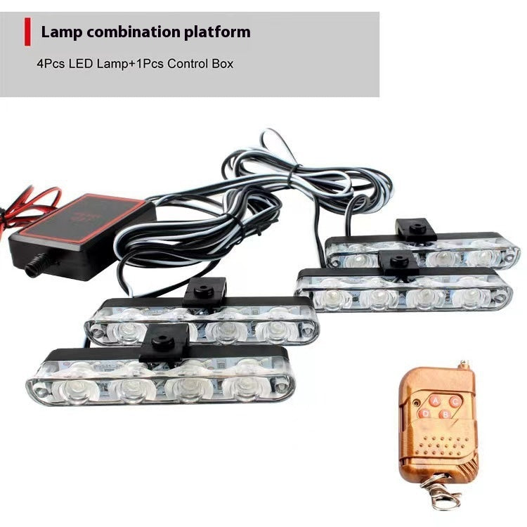 Wireless Remote Control Car Strobe Light 16LED Emergency Warning Light