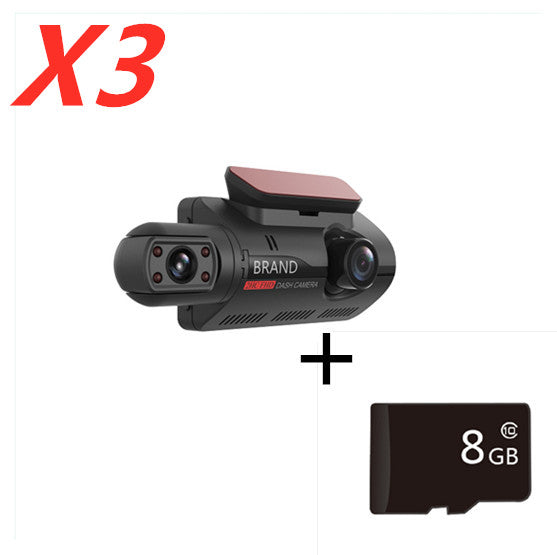 Hidden Dash Cam 3-Inch IPS Screen Front HD Rear Night Vision Recording