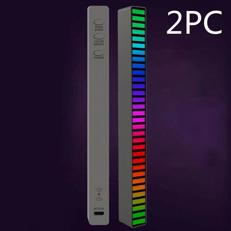 RGB Voice Activated Music Rhythm Light 32 LED Car Ambient Lamp