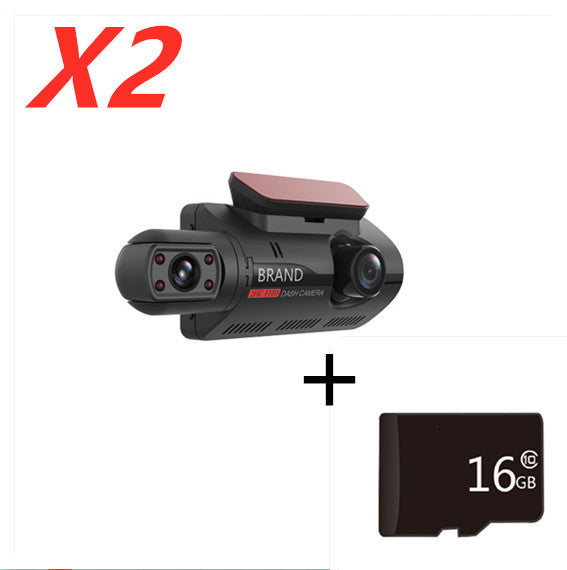 Hidden Dash Cam 3-Inch IPS Screen Front HD Rear Night Vision Recording
