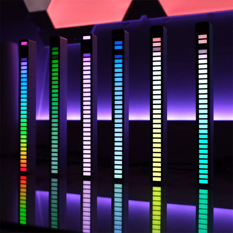 RGB Voice Activated Music Rhythm Light 32 LED Car Ambient Lamp